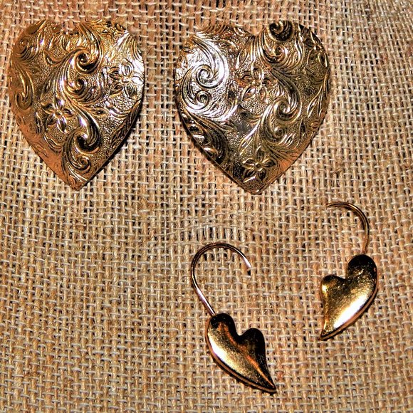 Jewelry - <3     $6 - $12     2 Pair Heart Earrings  <3
